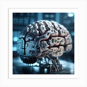 Artificial Intelligence Brain 33 Art Print