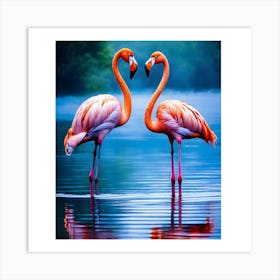 Flamingos 1 Art Print