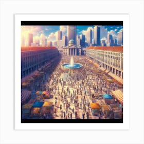 City Square Art Print