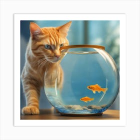 Goldfish In A Bowl 22 Art Print