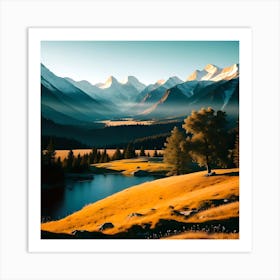 Mountain Land 1 Art Print