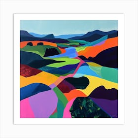 Colourful Abstract Dartmoor National Park England 4 Art Print