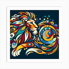 Abstract Lion 1 Art Print