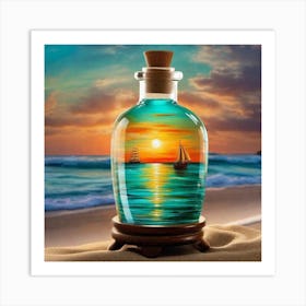 Sunset In A Bottle Art Print