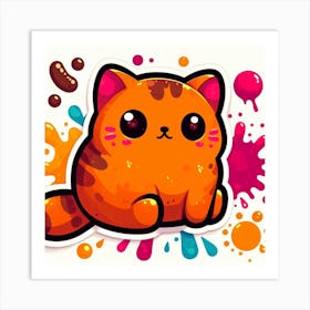 Orange tubby cat 1 Art Print