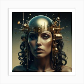 Futuristic Woman Art Print