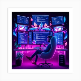 Graphic Gamer Vector: Style Your Gaming Room Art Print