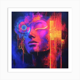 Futuristic Woman Art Print