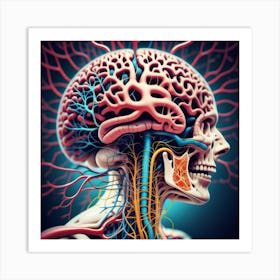 Human Brain Anatomy 4 Art Print