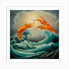 Fire And Water Art Print