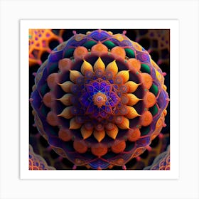 Fractal Mandala 1 Art Print