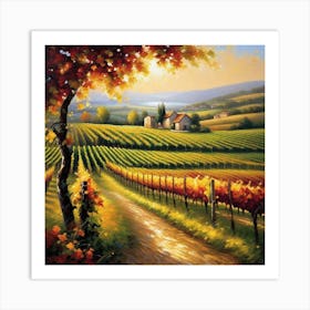 Tuscan Vineyard 1 Art Print