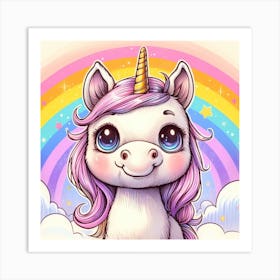 Cute Unicorn Art Print