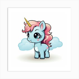 Cute Unicorn 807 Art Print