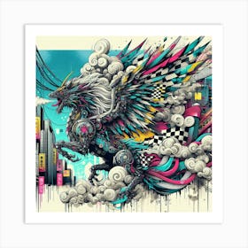 Dragon Of The City Art Print