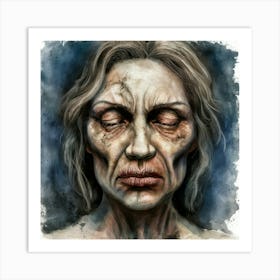 Zombie Woman Art Print