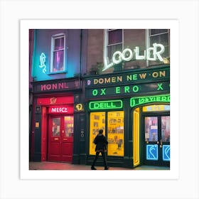 Dublin Neon Art Print