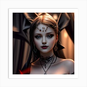 Gothic Beauty Art Print