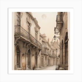 Street In Old Town Art Print