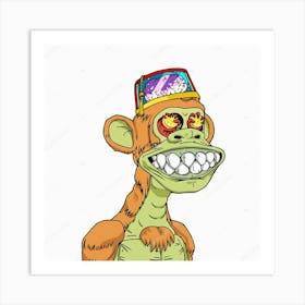 Depositphotos 544566362 Stock Illustration Mutant Ape Yacht Club Character Art Print