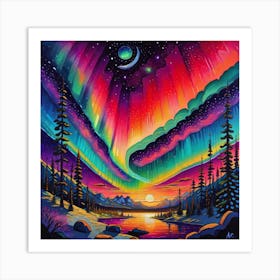 Northern lights 1 Art Print