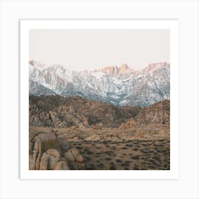 Snowy California Mountains Art Print