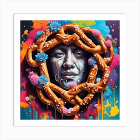 Pretzel Head Art Print