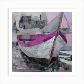 Pink Boat Art Print