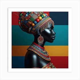 African Woman Portrait Art Print