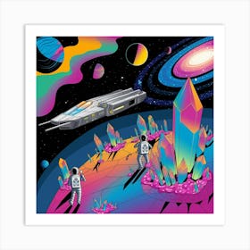 Spaceships And Planets Art Print