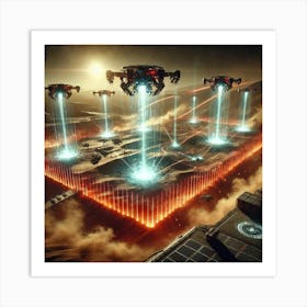 Terraforming Drones Manipulating Environment Art Print