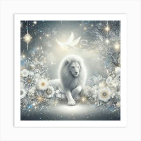 White Lion 2 Art Print