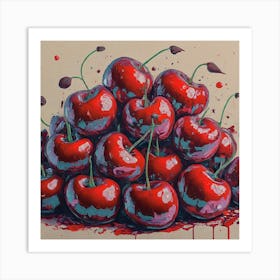 Cherry Splatter Art Print