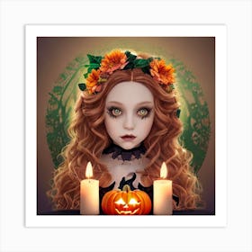 Halloween Girl 1 Art Print