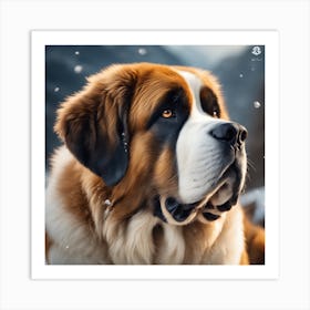 St Bernard 37 Art Print