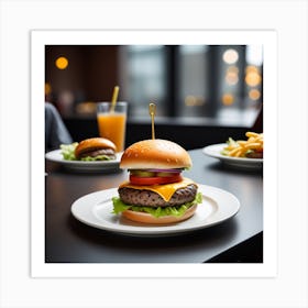 Hamburgers And Fries 5 Art Print