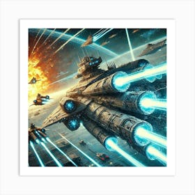 Energy Weapons Vanguard Class Battleship Converted Art Print