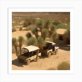 Desert cars Art Print