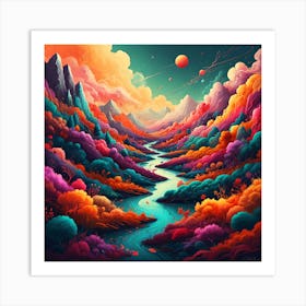 River In The Sky Art Print