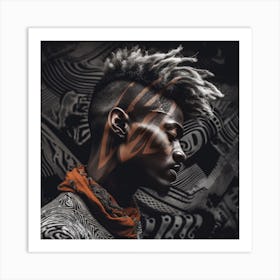 Man With Dreadlocks Art Print