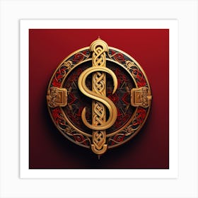 S Celtic Monogram Art Print