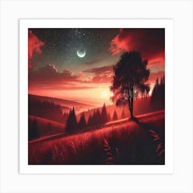 Red Sky At Night 1 Art Print