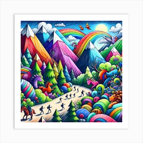 Super Kids Creativity:Rainbows And Mountains Art Print