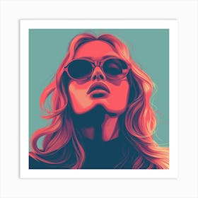 Illustration of a young woman Art Print