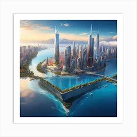 Futuristic Cityscape 6 Art Print