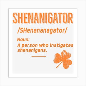 Shenanigans Funny Saint Patricks Art Print