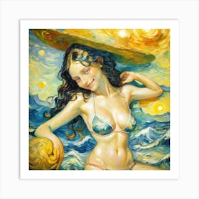 Girl In A Bikiniegu Art Print