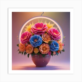 Flower Arrangement In A Vase Art Print