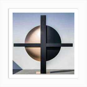 Axis of Luminosity: Contemporary Minimalist Sculpture Art Print