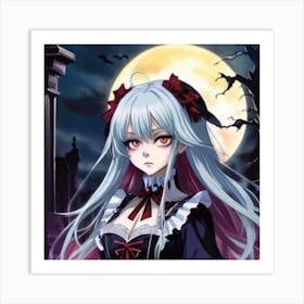 Anime lady Art Print